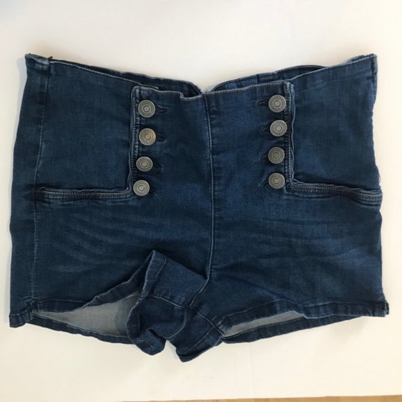 Eighty Two High-Waist Denim Mom Shorts Sz 13 - Picture 4 of 8